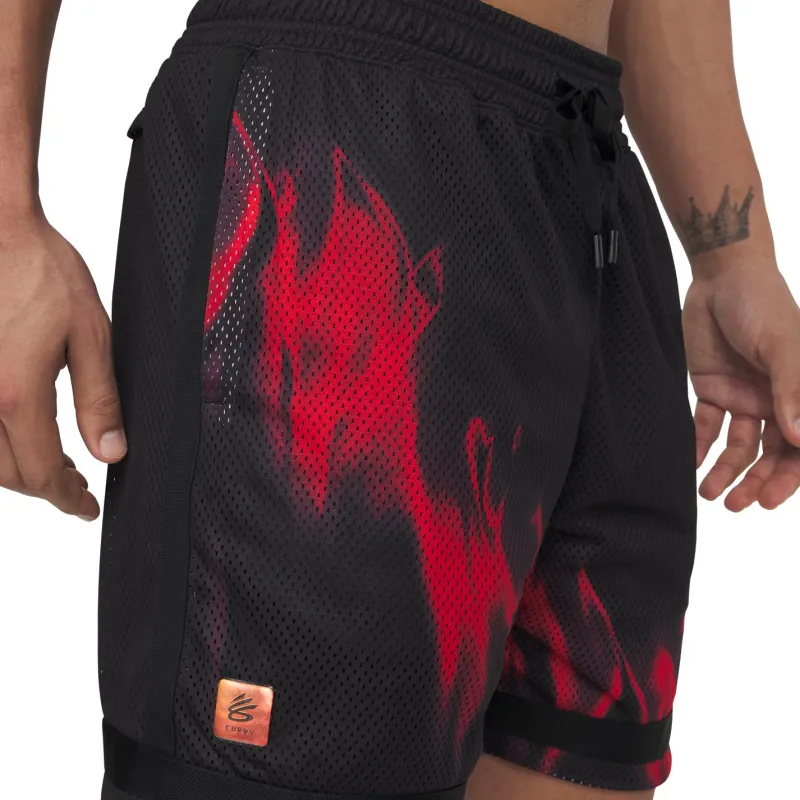 Under Armour Casual Shorts Men's Black Red 001-3