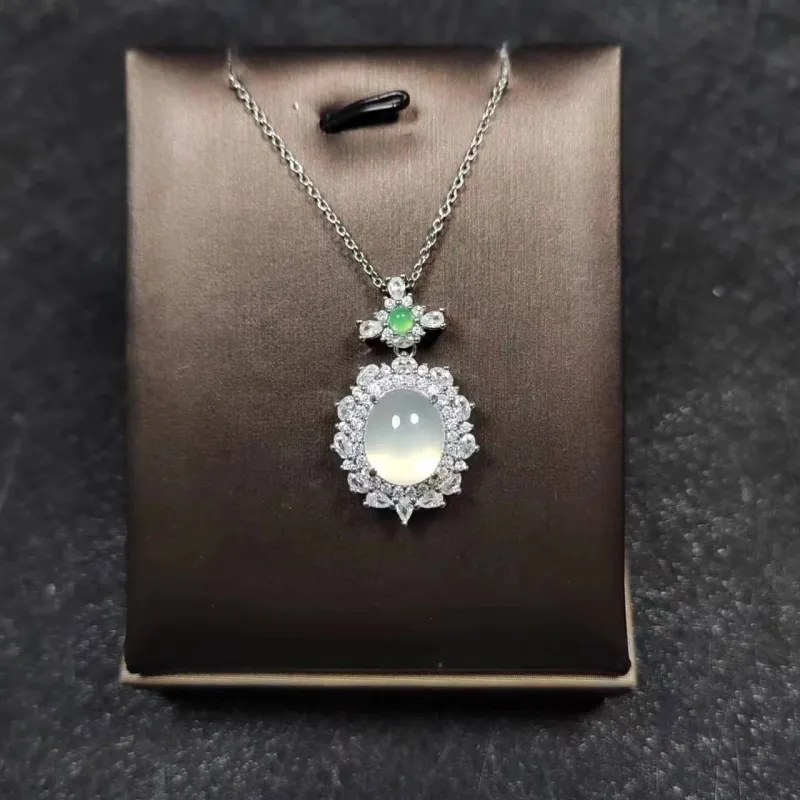 JUNWEN Chalcedony Necklaces Women's-5