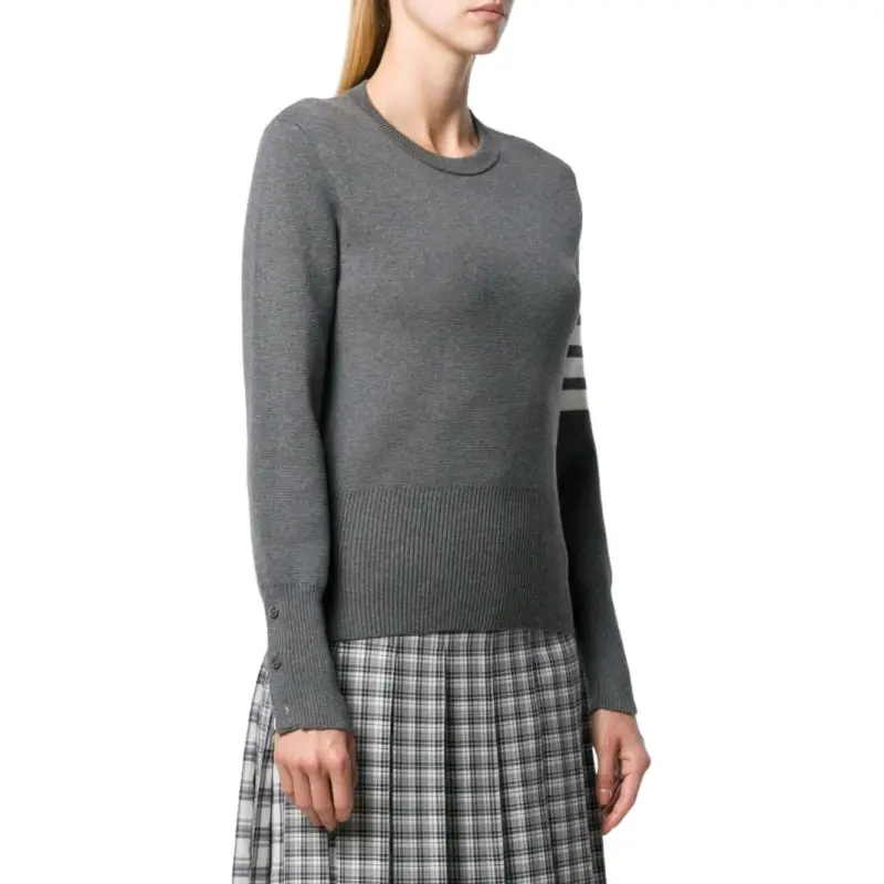 THOM BROWNE 4 Bar Crewneck Knit Jumper-2