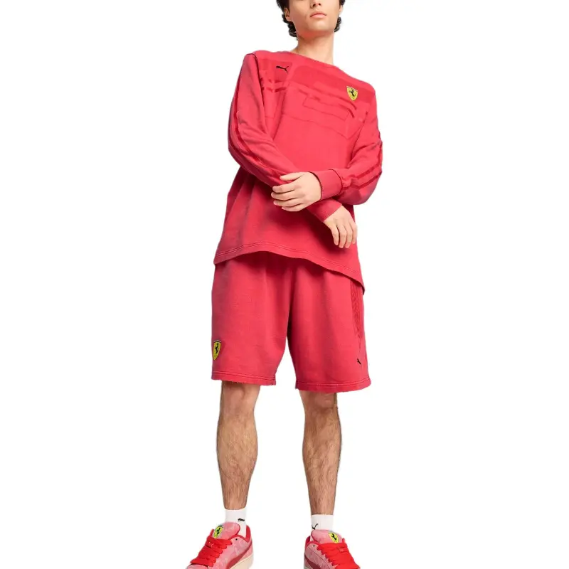 PUMA FERRARI RACE FW24 Desert Sun Las Vegas Rosso Corsa Sports Shorts Unisex Red-4