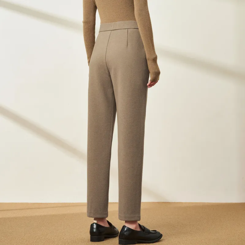 FENHONGMALI Casual Pants Women's Camel-2