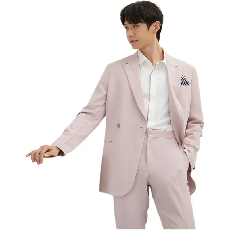 ZIOZIA Business Suit Men's Pink-4