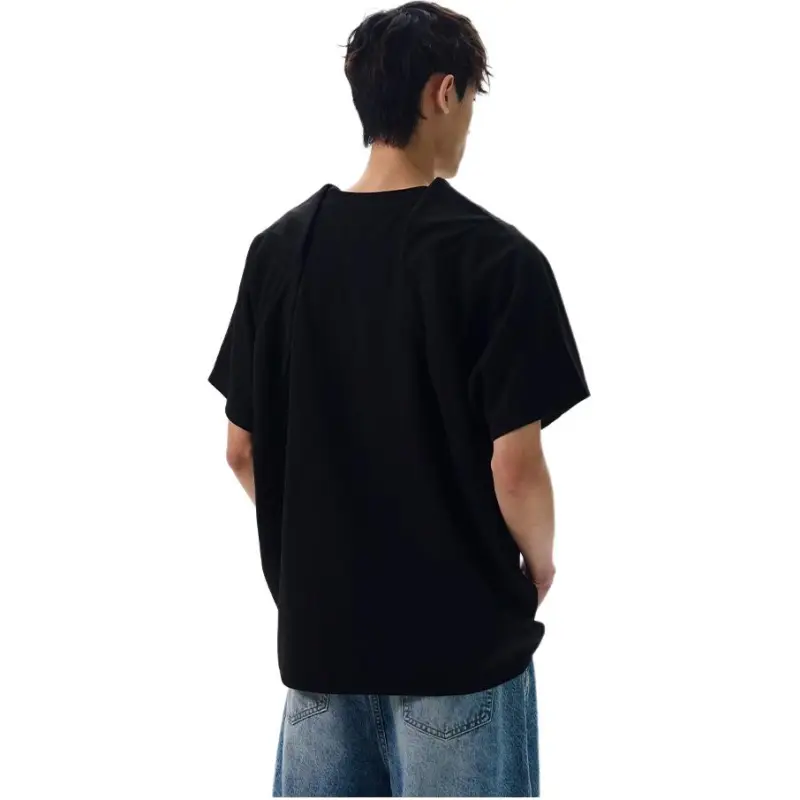 VINMUK Regular T Shirt Unisex Black-2