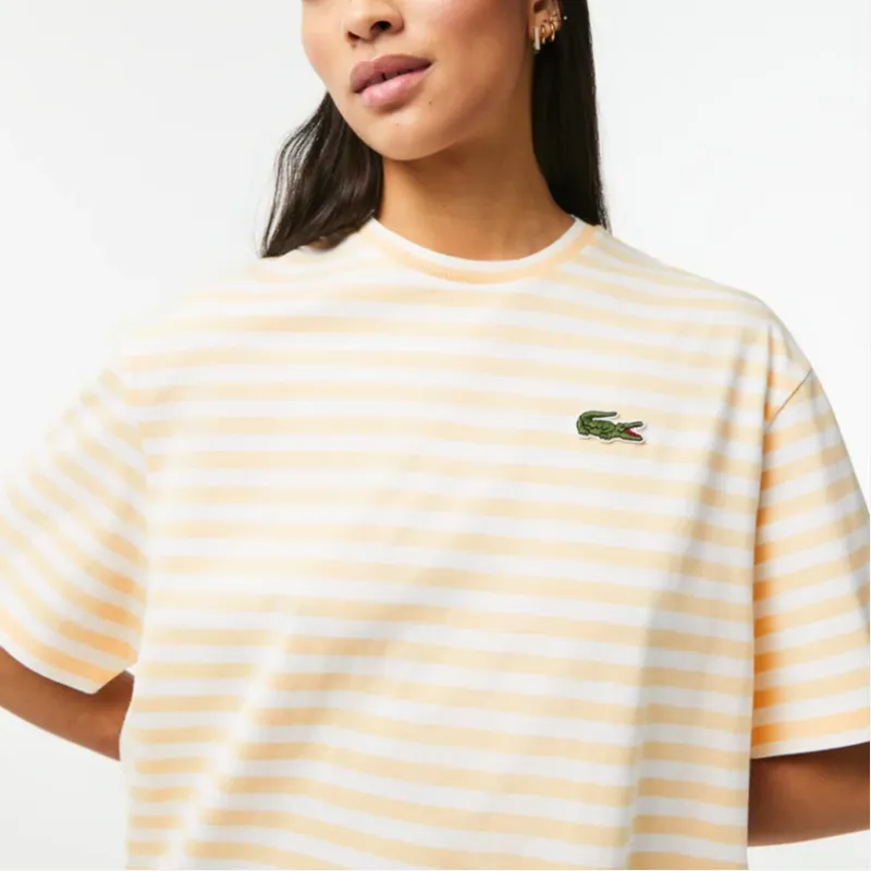 LACOSTE Short-Sleeved Dresses Women's Yellow-4