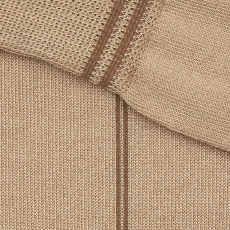 Zegna SS25 Knee High Socks Men's 1 Pack Archive Beige-1