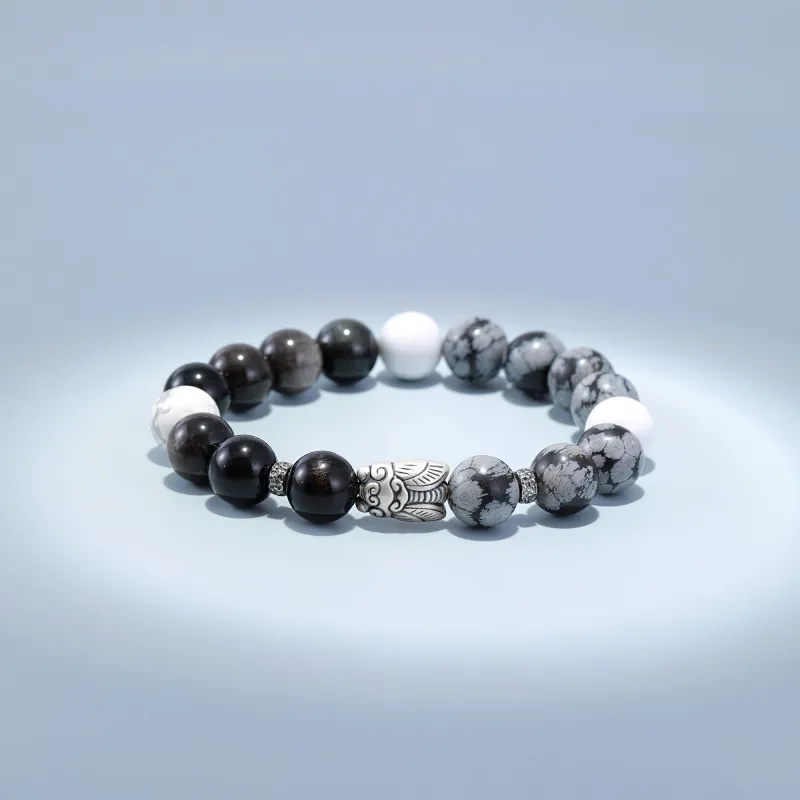 Hurry That Year Obsidian Bracelets Men's-1