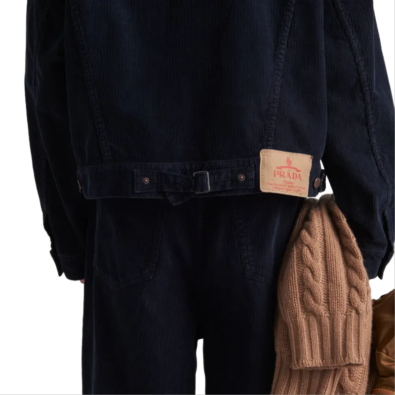 PRADA Corduroy Blouson Jacket-4