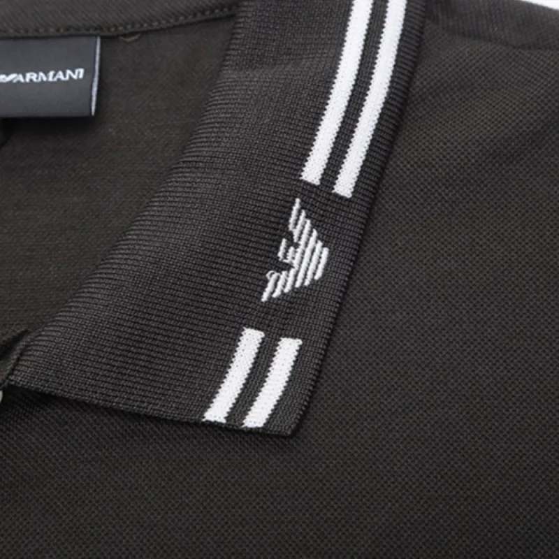 EMPORIO ARMANI Polo Shirts Men Army Green-3