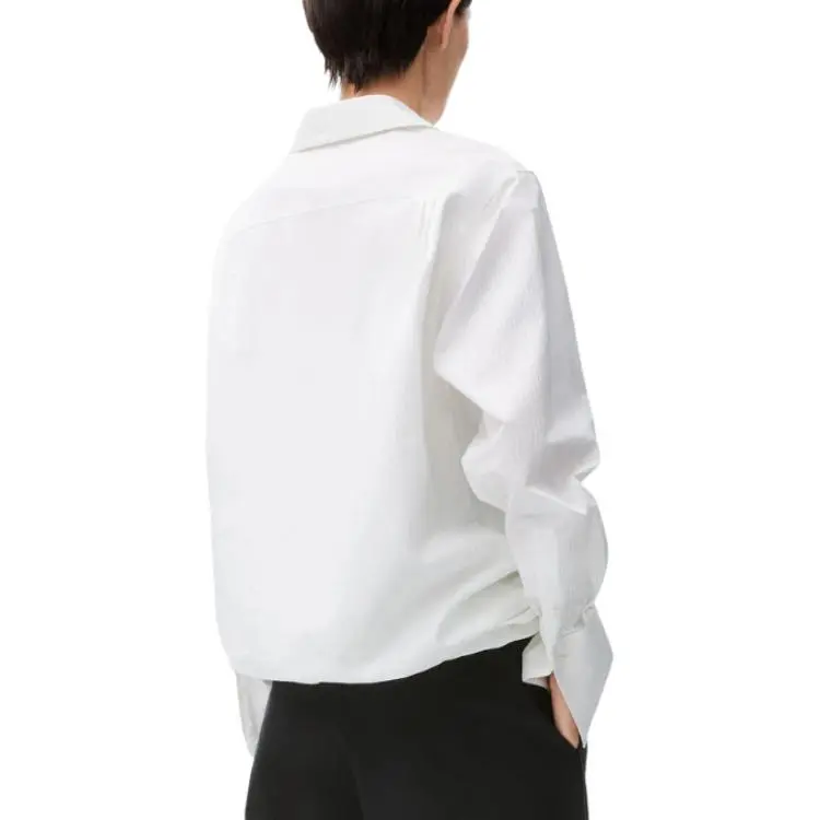 LOEWE Belted Shirt 'Optic White'-4