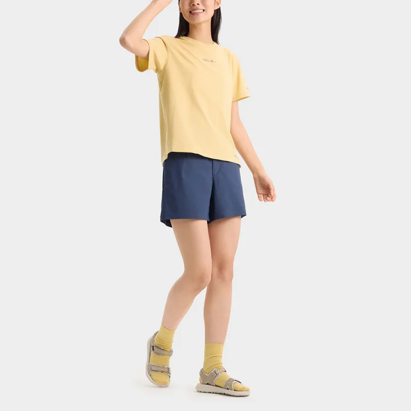 Columbia T Shirt Women's Yellow-1