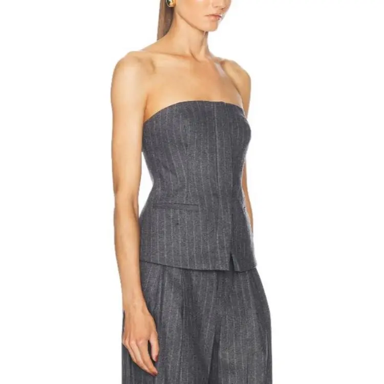 A.L.C. Strapless Top Women's Gray-2