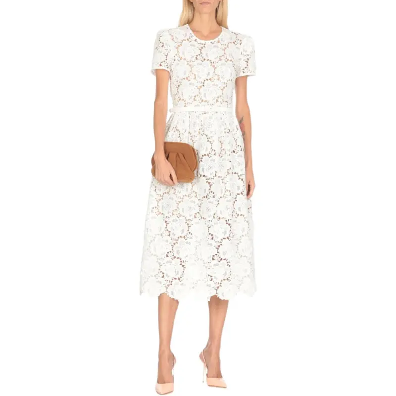 Self portrait Floral Lace Midi Dress-2