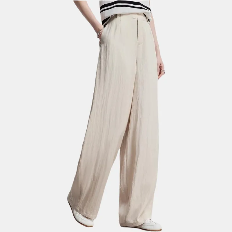 Initial Language Casual Pants Women's Apricot-1