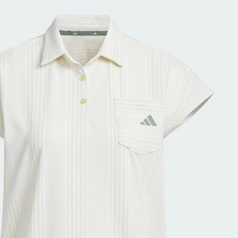 Adidas Polo Shirt Women's Pink Yellow-3