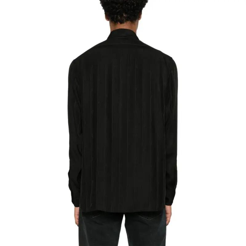 SAINT LAURENT Cassandre Striped Shirt-3