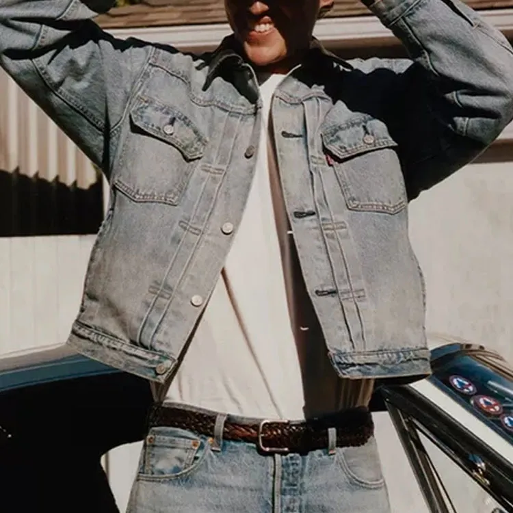 Stussy X Levi's Embossed Praglad Trucker Jacket XL - POIZON Stussy X Levi's Embossed Praglad Trucker Jacket XL - POIZON