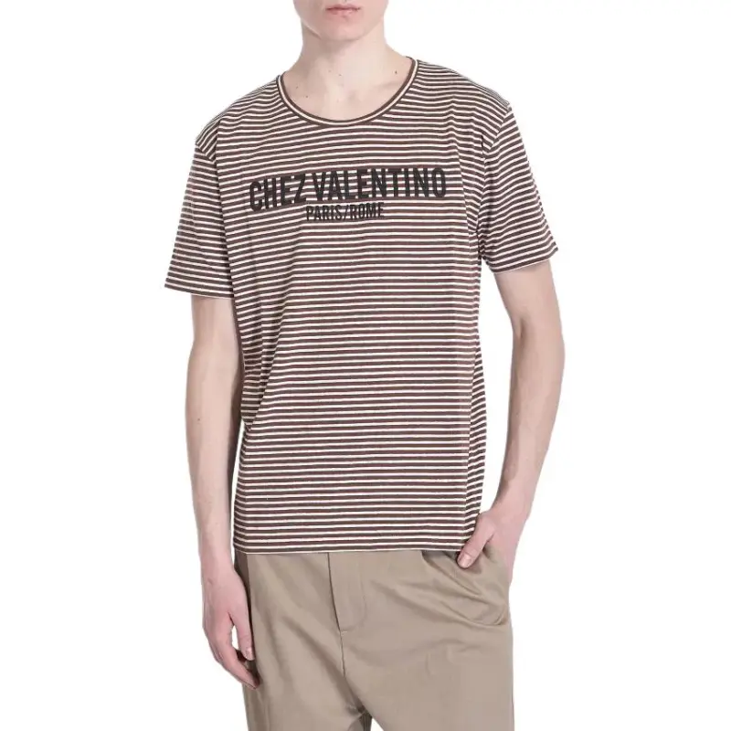Valentino Striped Crewneck T Shirt-2