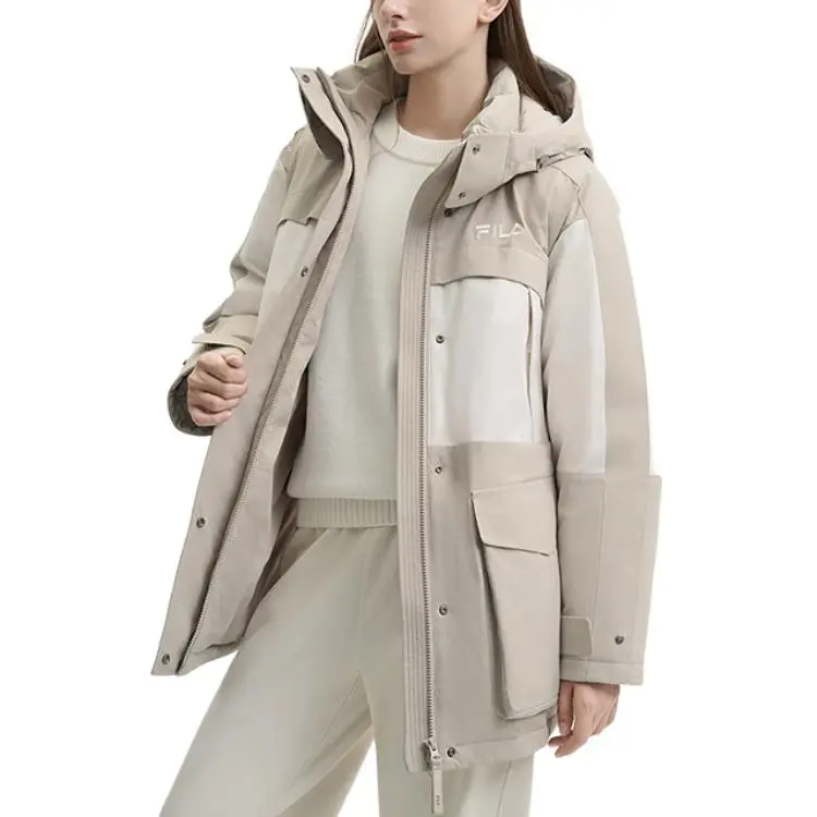 FILA ORIGINALE Down Jacket Women's Fleece Gray-2