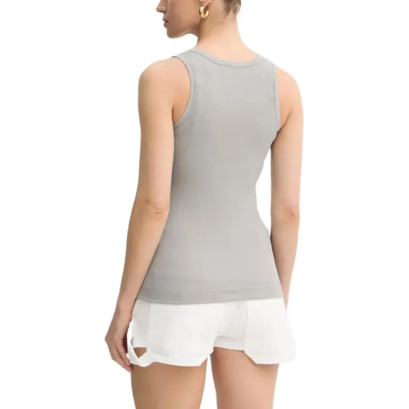 PINKO Logo Detailed Ribbed Tank Top-4