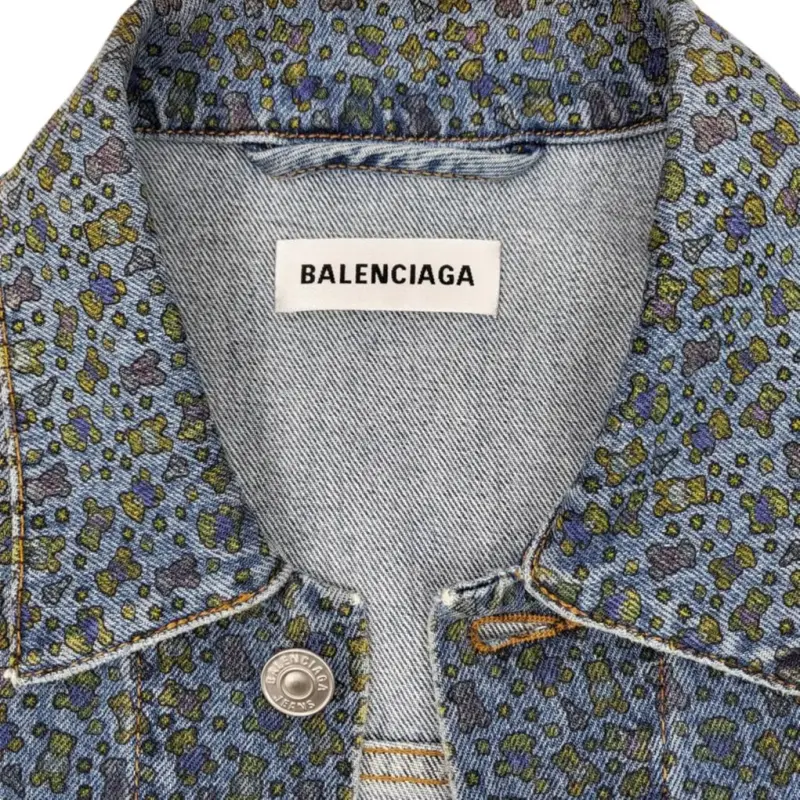 Balenciaga SS23 Denim Jacket Loose Fit Style Men's Blue-5