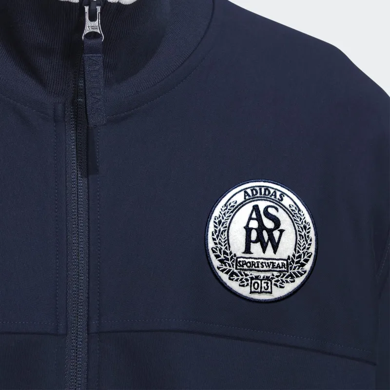 Adidas Verbiage Knit Jacket Jackets Coats Men's College Navy-6