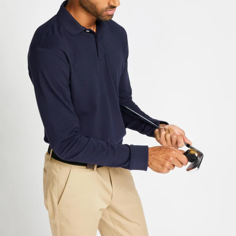 DECATHLON INESIS MW500 Polo Shirt Men's Blue Black-3