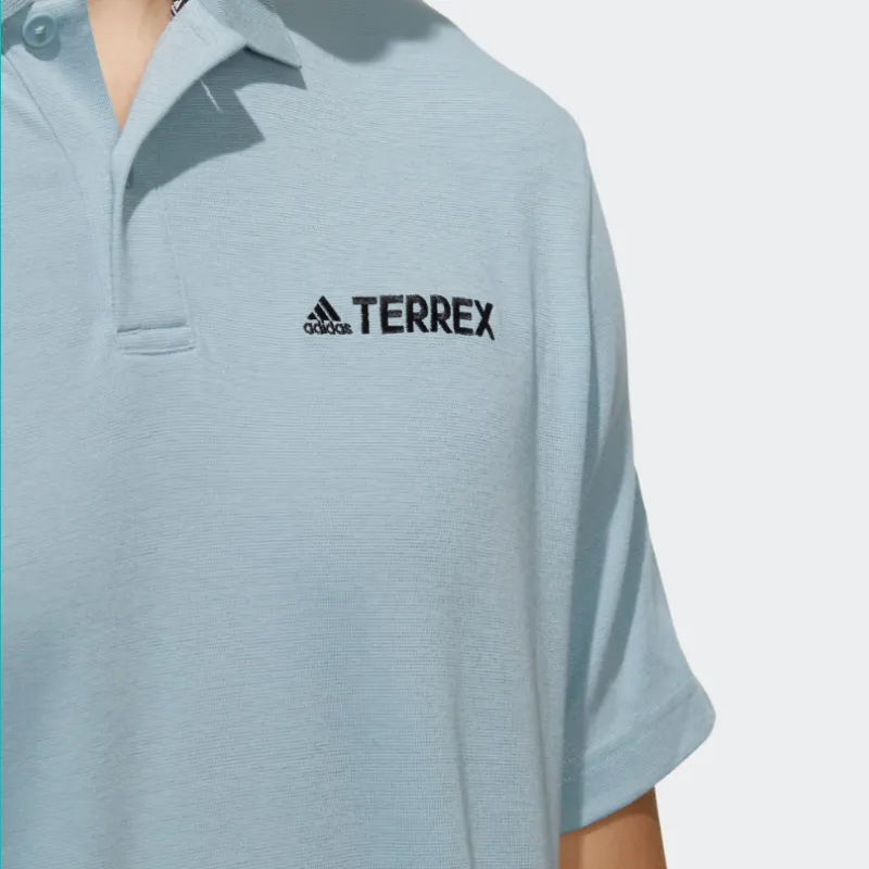 Adidas Terrex Polo Shirts Men Light Gray-2
