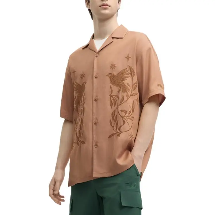 FILA SS25 Shirt Men's Dark Night Orange or-5