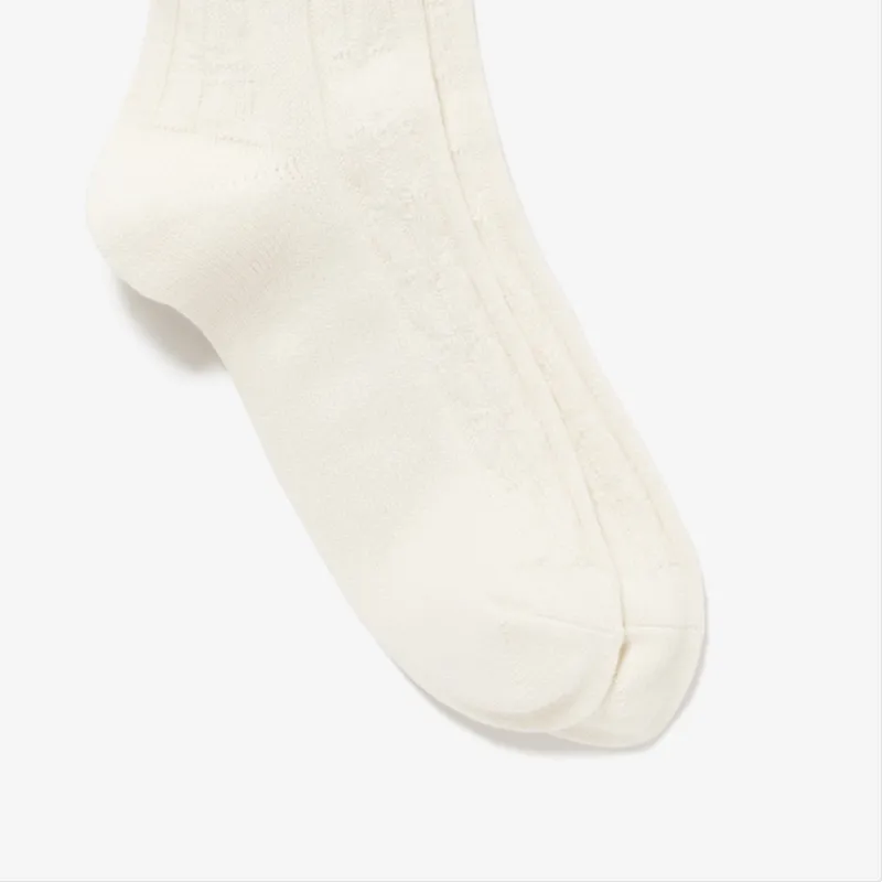 LACOSTE Mid-Calf Socks Men's 1 Pack White Red-2