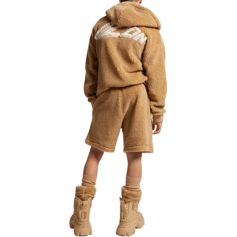 DSQUARED 2 Elasticated Waist Knee Length Faux Shearling Shorts-3