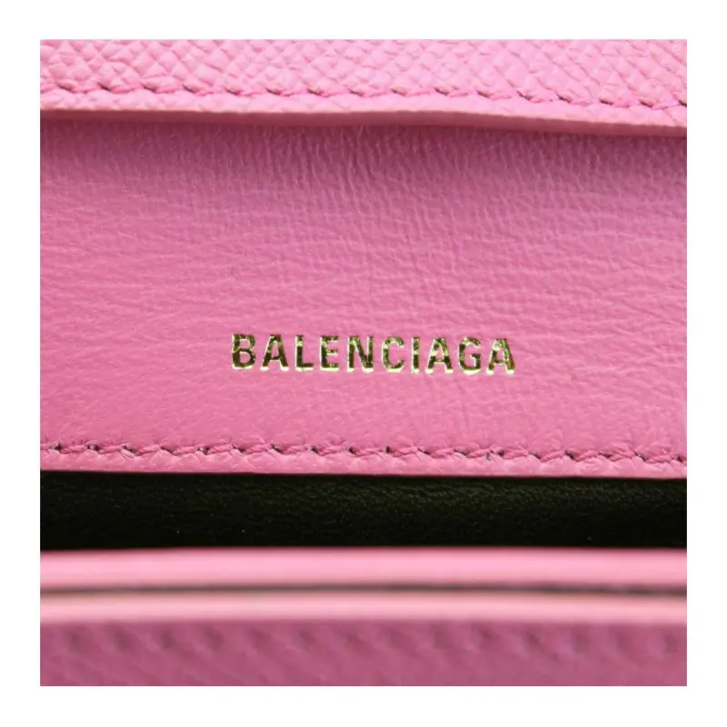 Balenciaga Leather Shoulder Bag Crossbody Bag Mini Women's Pink-5