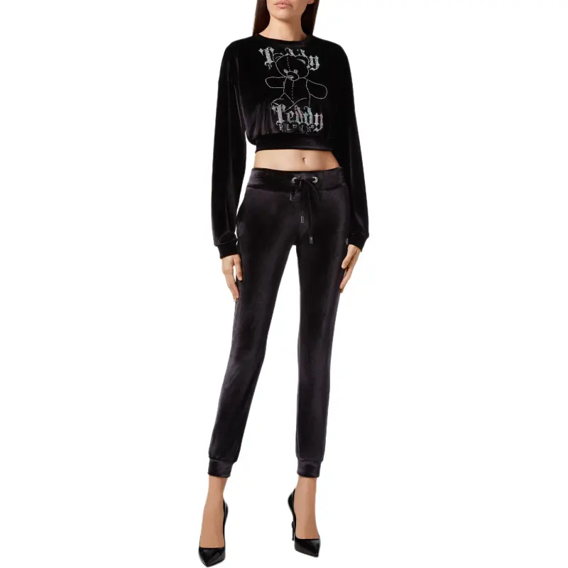 PHILIPP PLEIN Knitted Sweatpants Women's Black-3