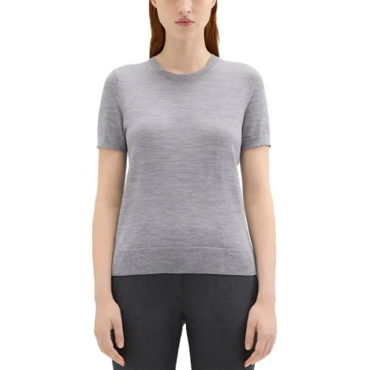 THEORY Short Sleeve Knitted Top-2