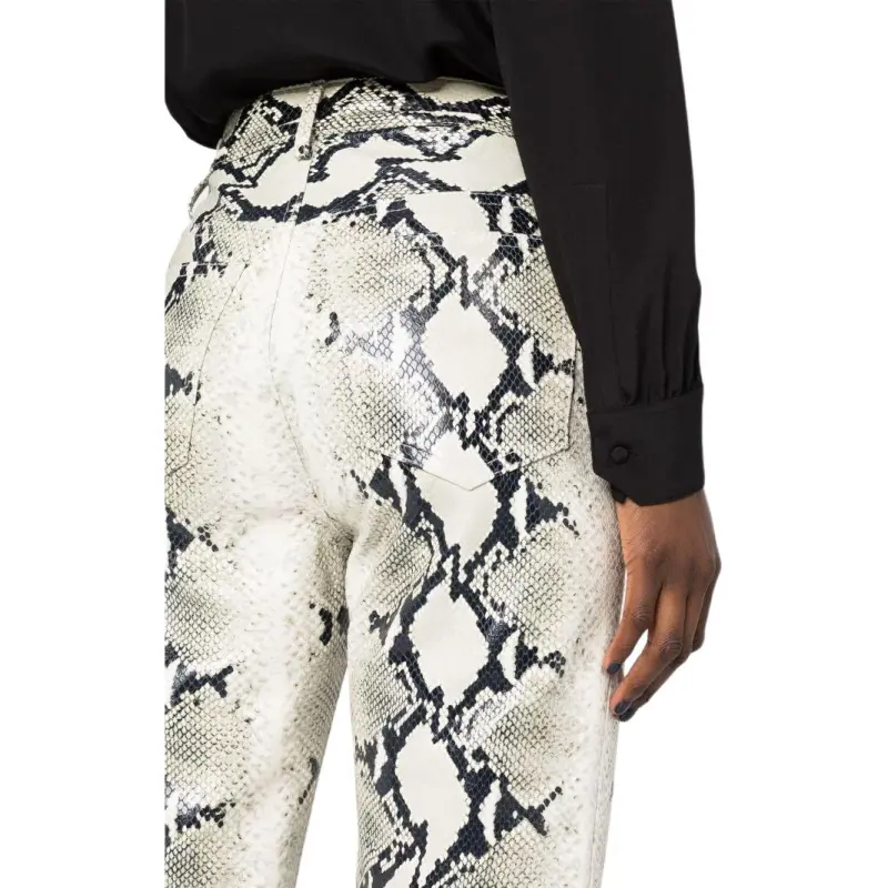 KHAITE Danielle Snakeskin-print Straight Jeans-4