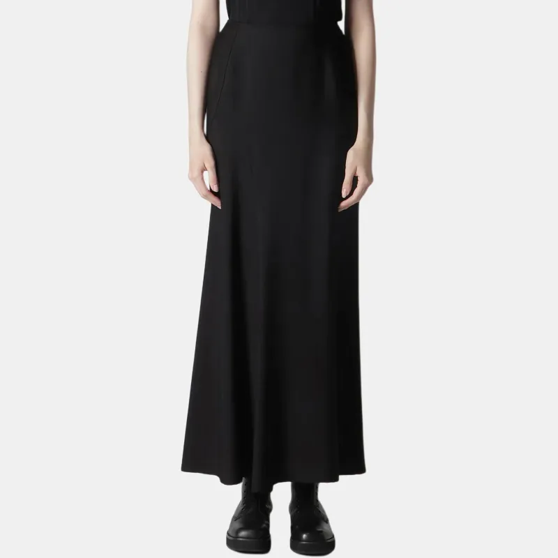 Yohji Yamamoto FW24 Casual Long Skirts Women's Black-3