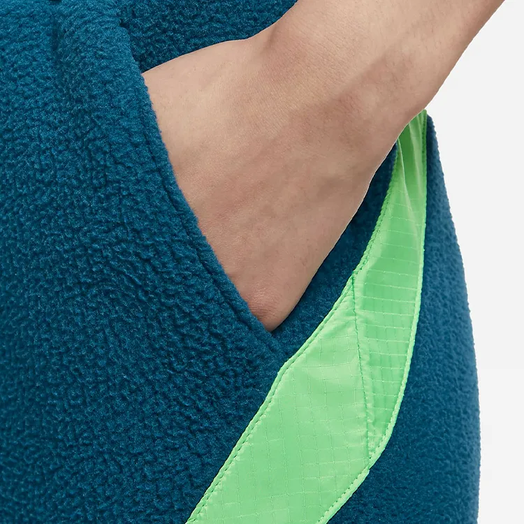 Nike Knitted Sports Pants Women's Embroidered Straw Blue-4