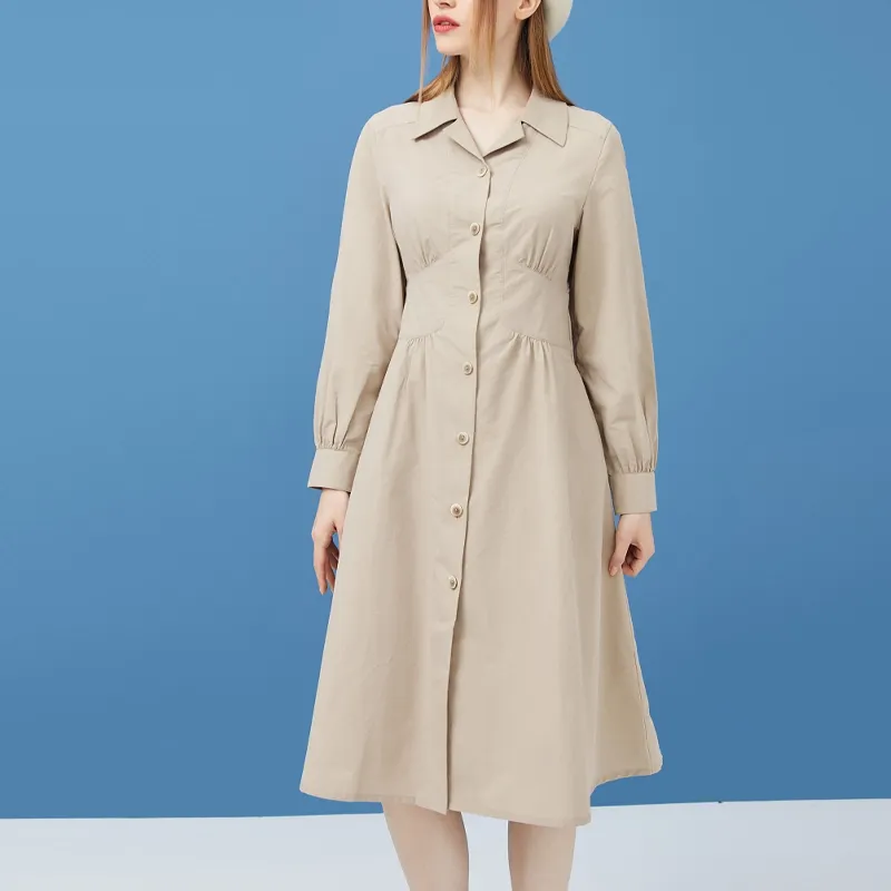 ONLY Long Sleeved Dresses Women's A45 Almond Milk ALMOND MILK-3