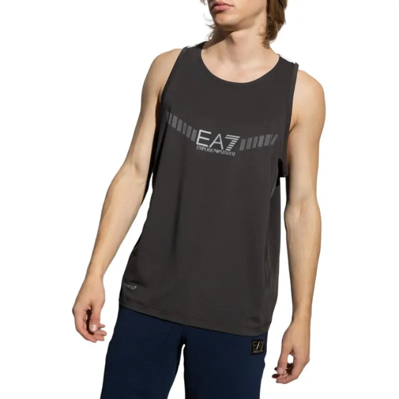 EMPORIO ARMANI EA7 SS23 Tank Top Men's Dark Gray Green-3
