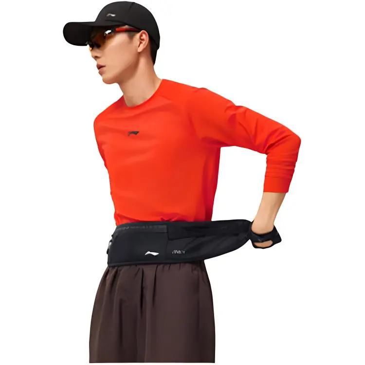 LiNing Long-Sleeved T-Shirts Men's Vermilion Orange-3