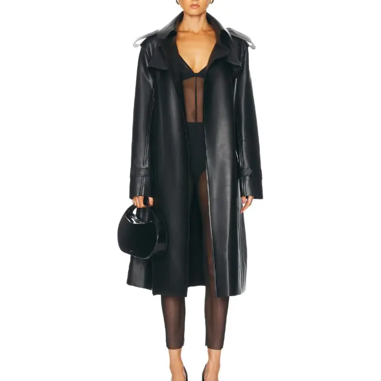 NORMA KAMALI Belted Trench Coat-1