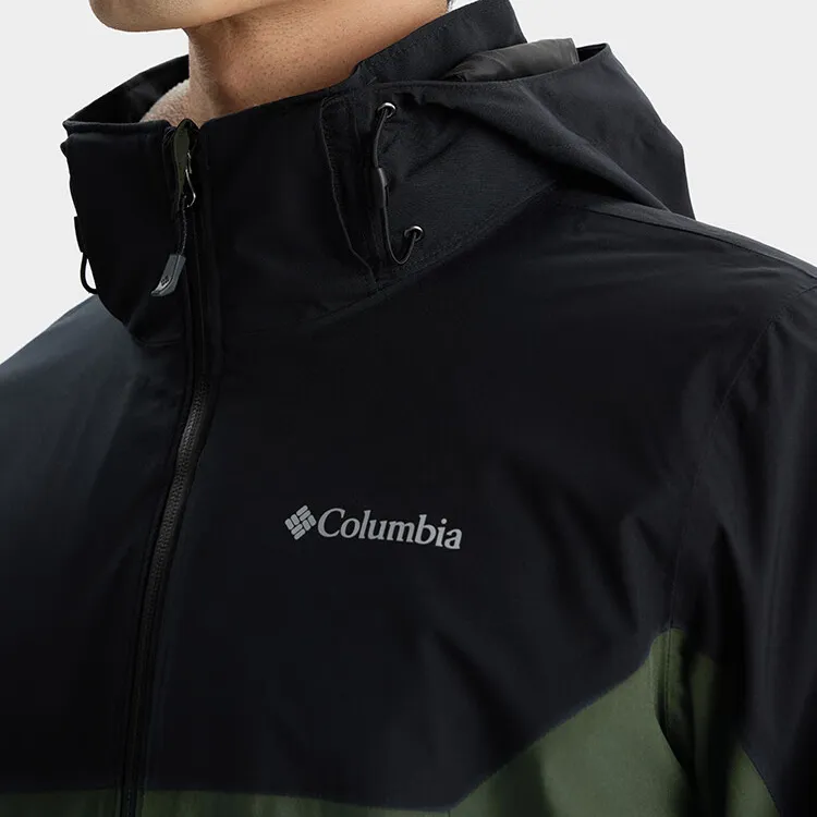 Columbia Waterproof Windbreaker Jacket Men's Dark Olive Green-4