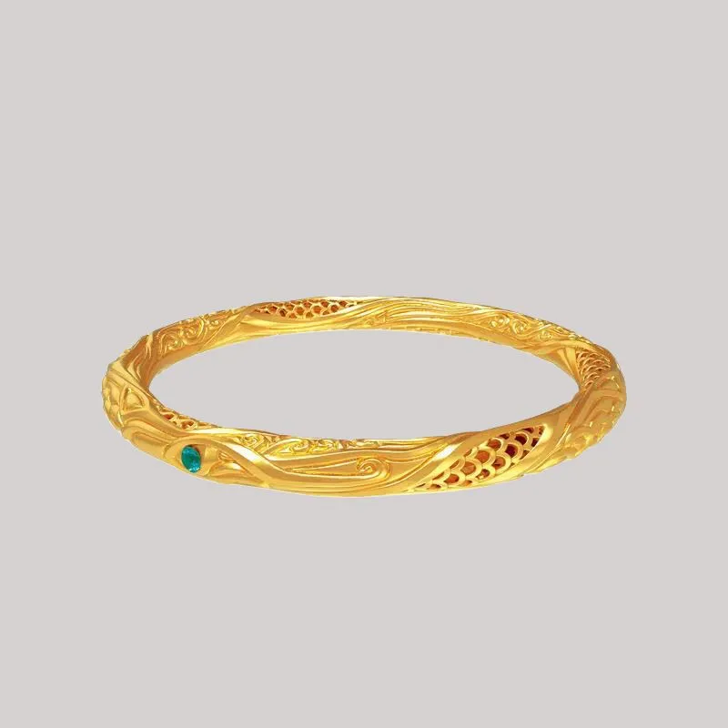 KLFOOK 999 Fine Silver Bangles Unisex-2