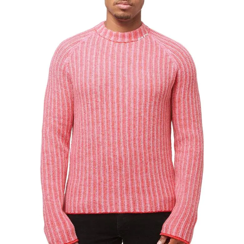 MARNI Logo Embroidered Cable Knit Jumper-2
