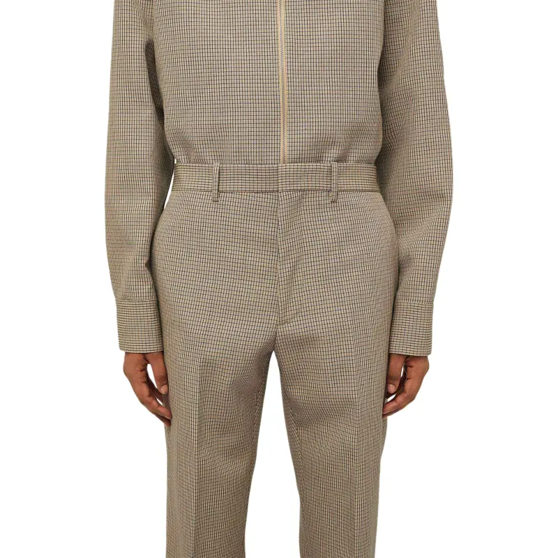 JIL SANDER Check pattern Straight leg Trousers-5