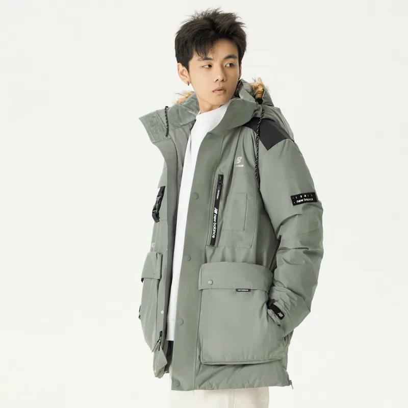 New Balance Down Jacket Men's Dark Olive Green-4