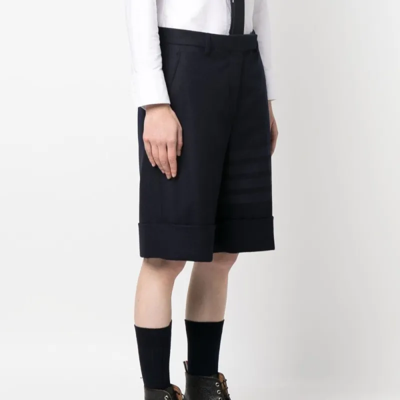 THOM BROWNE Side stripe Tailored Shorts-4