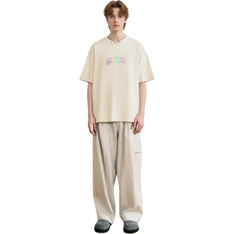 YK&YB T Shirts Unisex Apricot-2