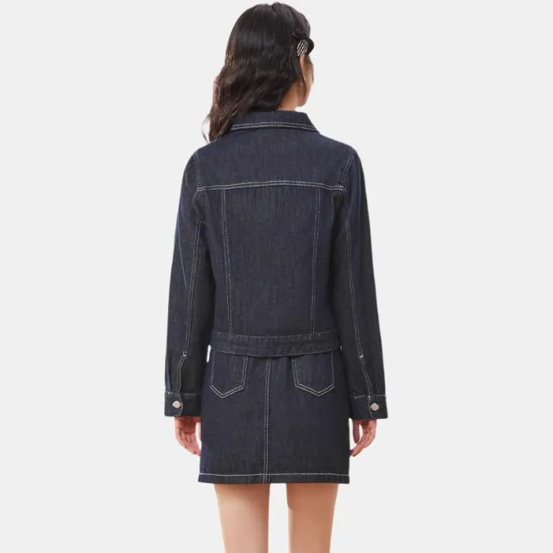 Love To Serve Skirt Set Women's Denim Blue-2
