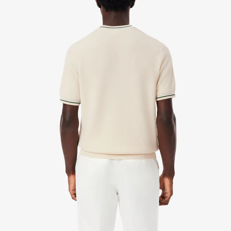 LACOSTE T Shirts Men Ecru-3