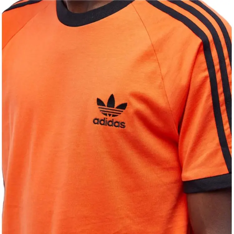 Adidas Originals Classics 3 Stripes T Shirts Men Orange-4